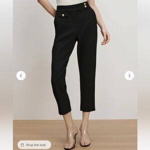 NWT Veronica Beard Renzo Pant in Black/Gold